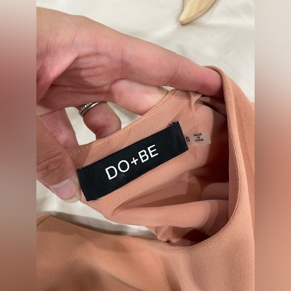 Pink / peach cropped shirt with flare arms - Picture 4 of 4